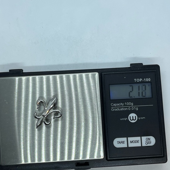 Fleur de Lis sterling silver brooch pin signed C.T. Vintage - Picture 14 of 14